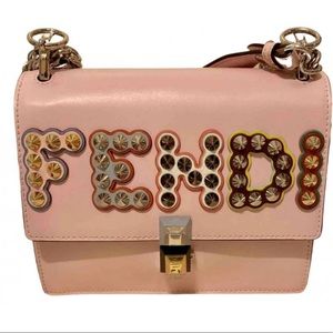 Fendi Kan I Bag Embellished Appliqué Leather